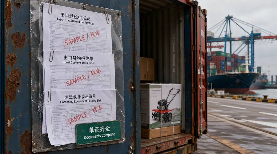 China export tax refund compliance document sample