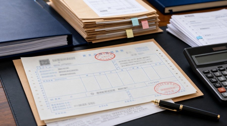Chinese VAT invoice and accounting voucher sample